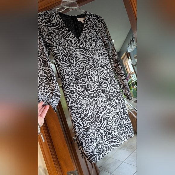 Michael Kors Black and Gray Animal Print Dress - Picture 1 of 7